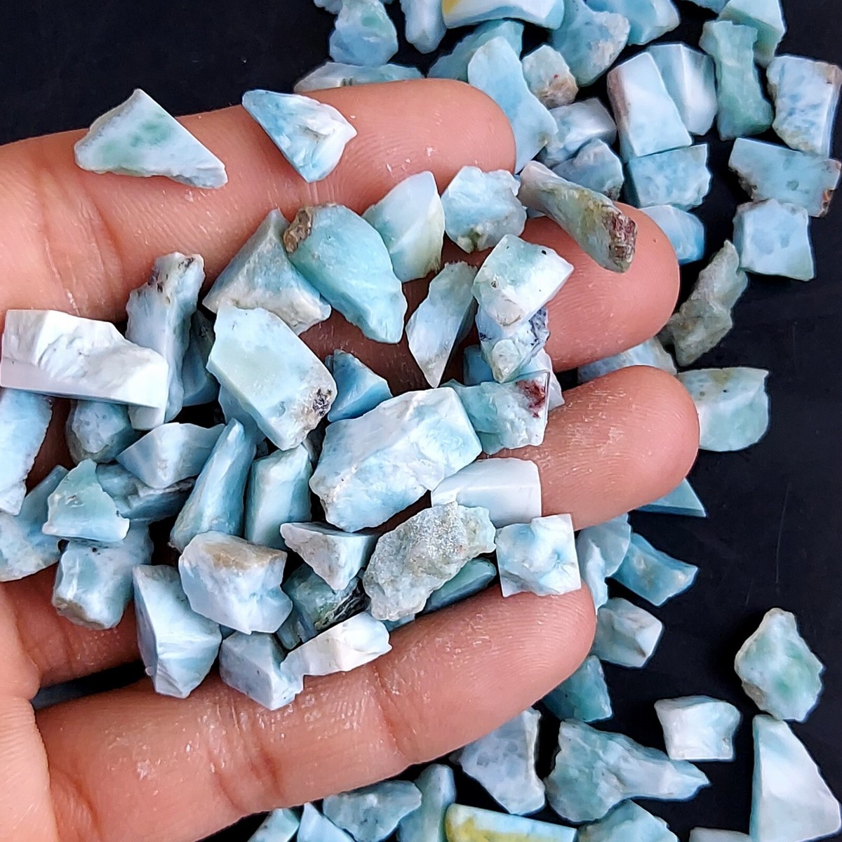 ラリマー A 133Pcs 507Cts Natural Blue Larimar Raw Rough Gemstone Unpolished