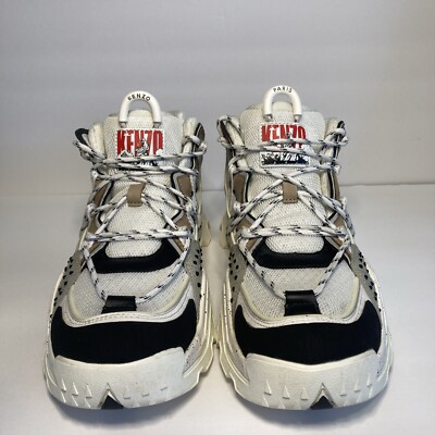 Size 10 US/44 - Kenzo Inka Chunky Low Top White Men's Sneaker Pale
