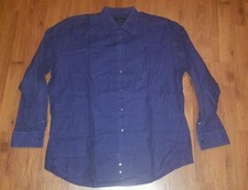  325 MEN'S CANALI DRESS SHIRT BUTTON UP BLUE FRENCH CUFF F/C 17 / 43 LARGE ITALY