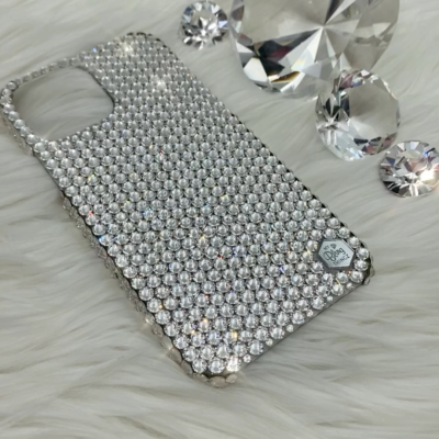 For iPhone 17 Pro Max Clear Crystal Diamond Bling Back Case with
