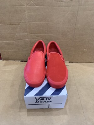 Size 12 Vans Engineered Garments Slip On LTH Red, Suede/leather
