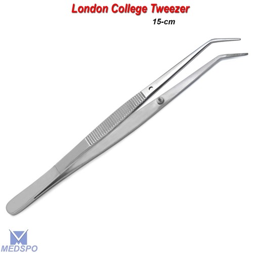 Medical London College Tweezers Surgical Cotton Dressing Dentistry Lab Forceps - Picture 5 of 5