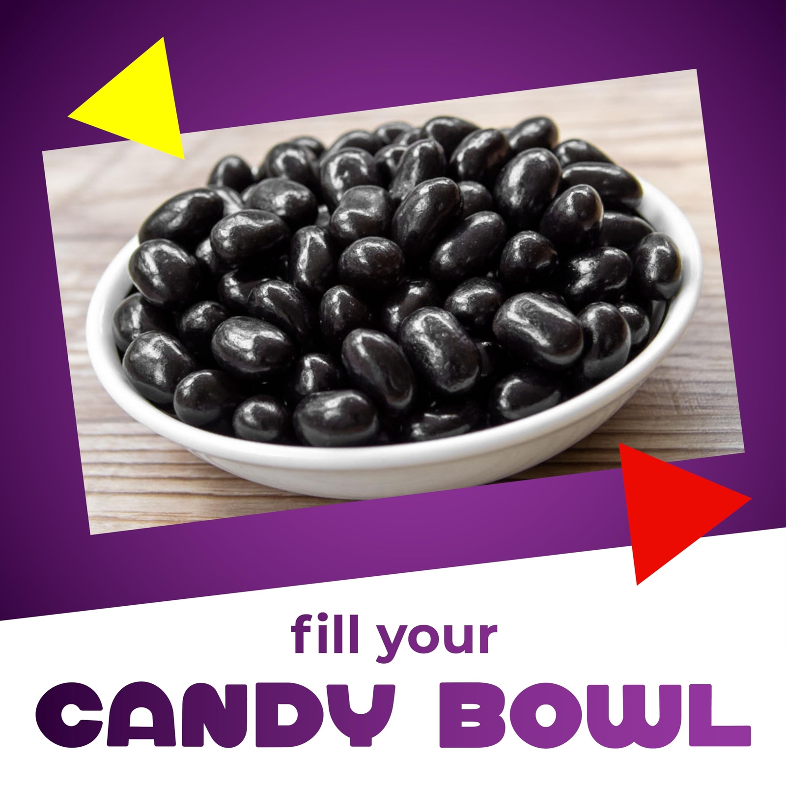 Black Licorice Jelly Beans Candy (2 Pound Bag)