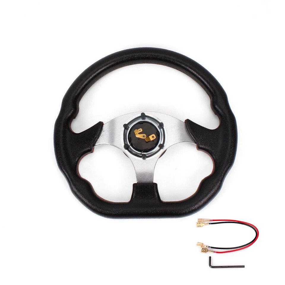 For Ford Mustang 1984-2004 12.5in Red Steering Wheel with Hub Adapter Kit 174H - Изображение 4 из 4