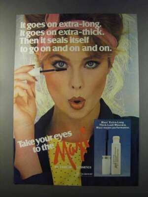 1981 Max Factor Extra-Long Thick-Lash Mascara Ad