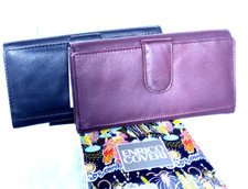 portafoglio donna VERA PELLE Enrico Coveri scomparti portacarte doppia apertura