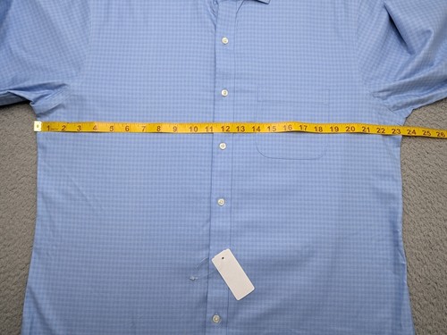 Brooks Brothers Oxford Shirt Mens 16 34 Blue Tattersall Stretch Supima LS $134 - Picture 6 of 13