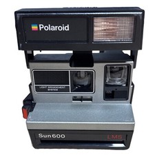 Vintage Polaroid Sun 600 LMS Instant Film Camera w Strap Untested
