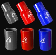 ASH Silicone Hose Straight Reducer Coupler Join Gloss Black Red Blue PICK SIZE