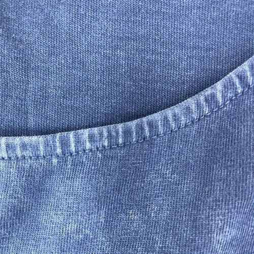 H&M abito midi cotone marino flare cappello manica denim bodycon y2k lavaggio acido uk s - Foto 5 di 6