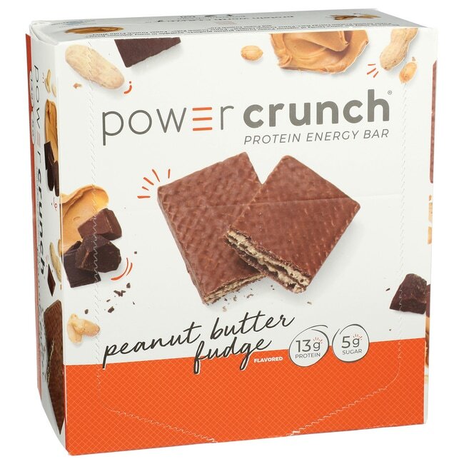 Энергетический батончик Power Crunch Protein Waffer с арахисовой помадкой, 12 батончиков