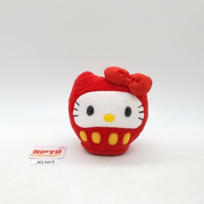 Hello Kitty J365 Daruma Sanrio Keychain Plush 3.5'' Stuffed Toy Doll Japan