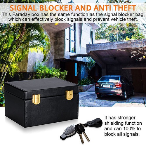 Car Key Signal Blocker Keyless Cards Phone Anti Thief Safe Blocking Faraday Box - Picture 5 of 21