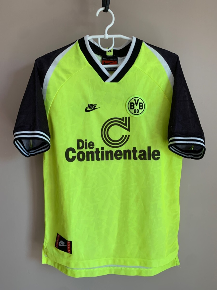 NIKE Borussia Dortmund 1995/96 サッカーシャツ Borussia Dortmund 1995/1996 Home Football Shirt Nike Vintage
