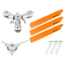 Microheli CNC Triple Orange Plastic Blades Conversion set - GOOSKY S1