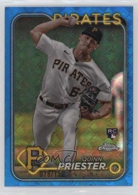 2024 Chrome Logofractor Edition Blue Refractor Quinn Priester Rookie RC 1fw1