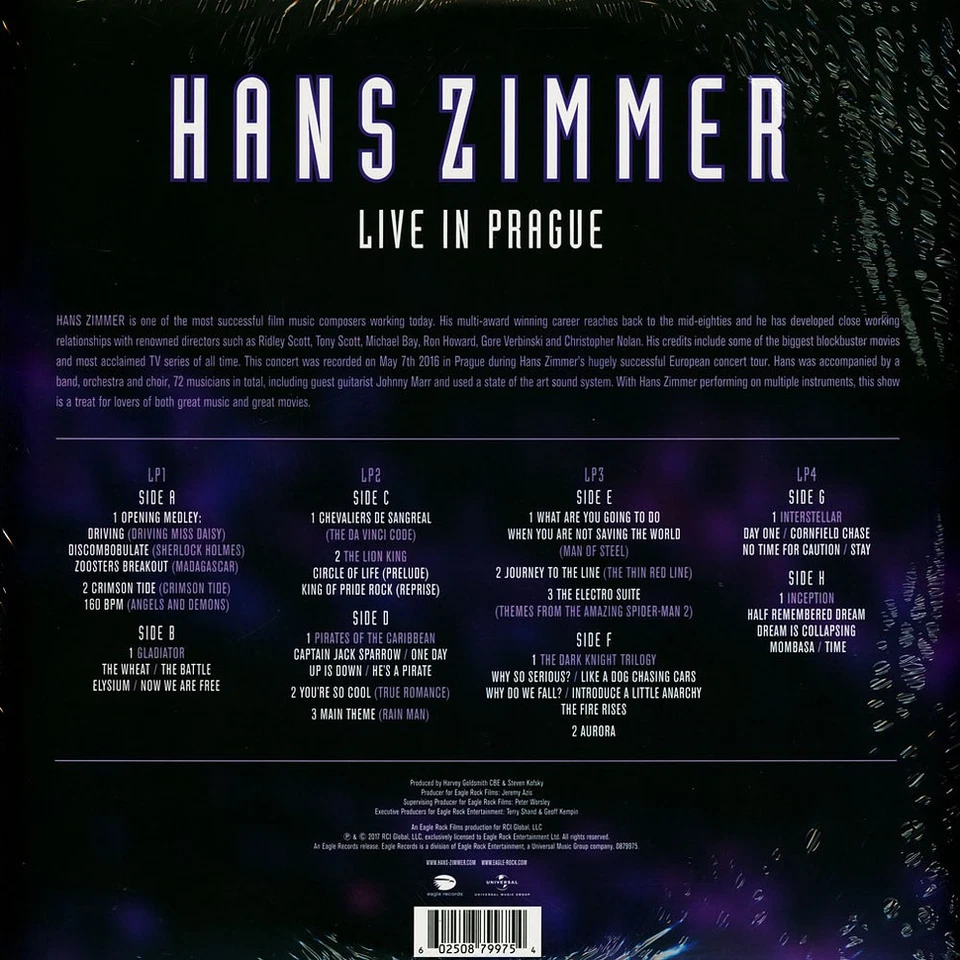 Hans Zimmer - Live In Prague At The 02 Arena 2016 Purple  (2017 - EU - Reissue) - Bild 3 von 3