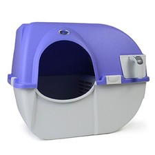 Omega Paw Roll 'n Clean Self Cleaning Cat  Kitten Litter Box, Large, Open Box 
