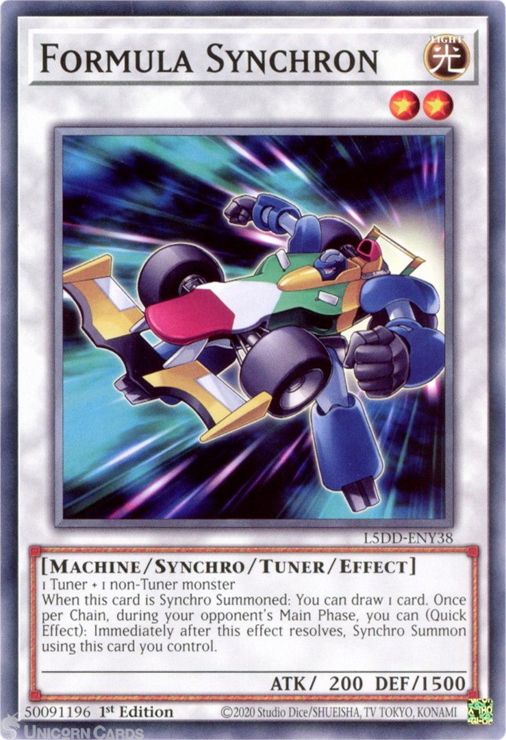 L5DD-ENY38 Formula Synchron : Common 1st Edition Mint YuGiOh Card