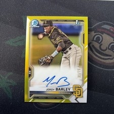 2021 Bowman Chrome Jordy Barley 1st Bowman Auto #31/75  #CPA-JBA