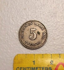 Old German 5 Pfennig Coin 1899