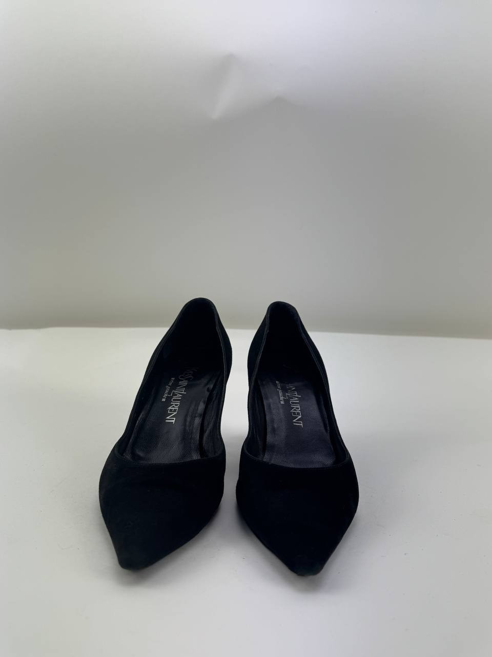 Decolte con tacco YSL Yves Saint Laurent nere in pelle scamosciata misura 37 *LEGGI*