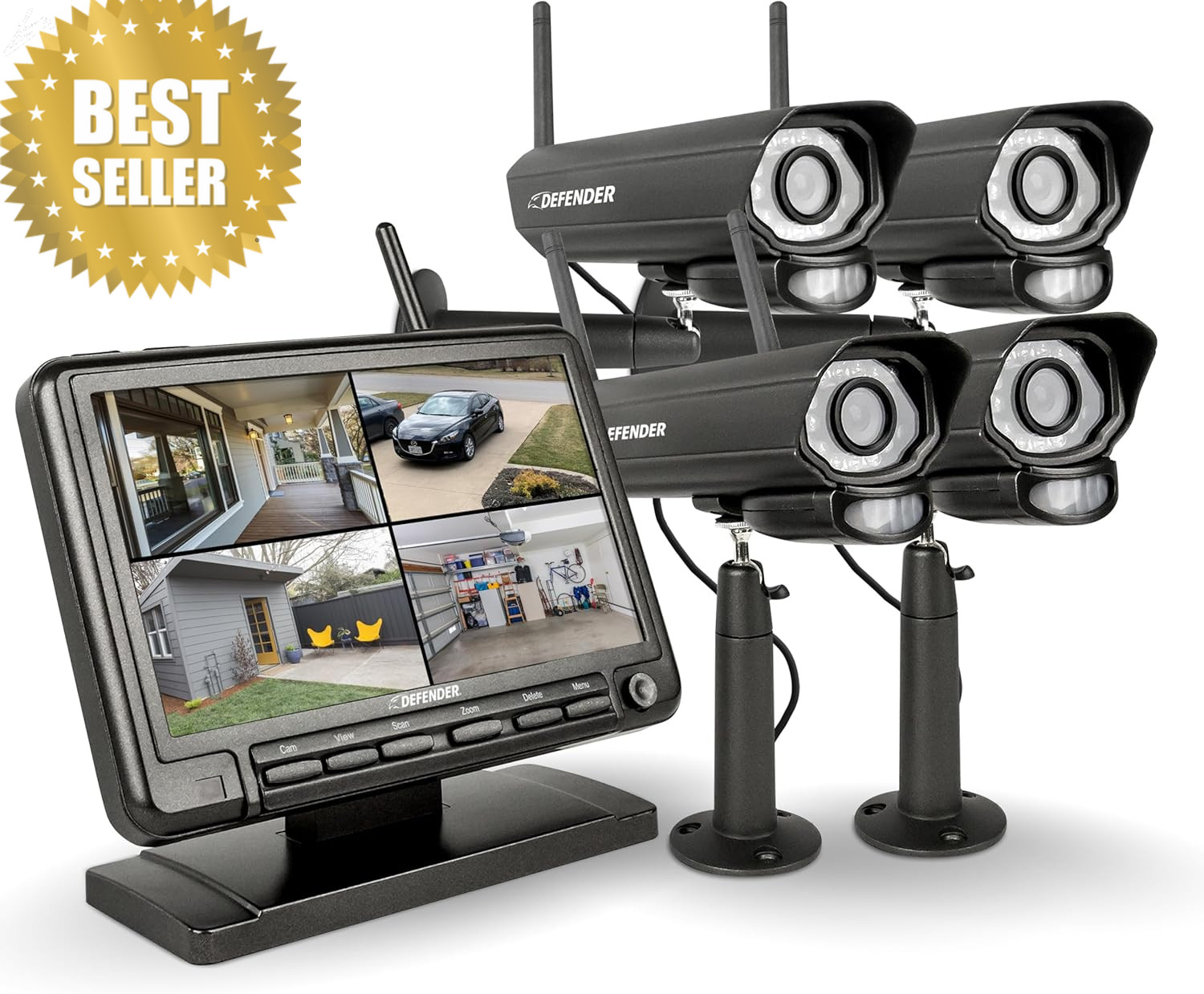 7 Inch Monitor 4 Bullet Cameras