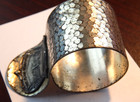 1933 CENTURY OF PROGRESS SILVER PLATED NAPKIN HOLDER, OLD FORT DEARBORN BADGE — photo 4