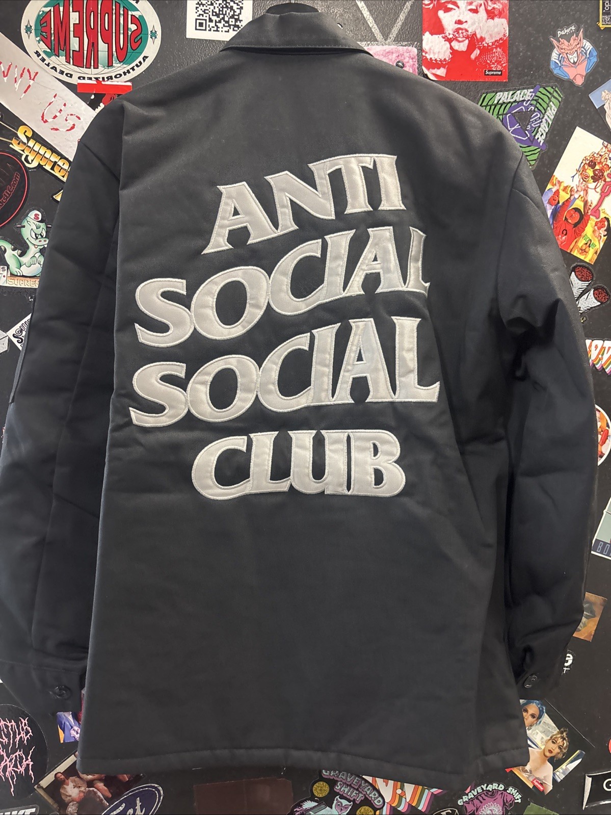 ASSC Red Kap Men's Zip Work Jacket Black Lined Logo Size Small Regular Fit Rare