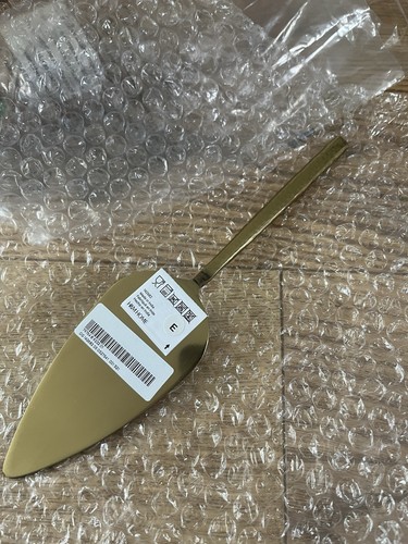 H&M HOME gold Hammered Effect Cake Stand And Cake Slicer Brand New Boxed - Picture 9 of 11