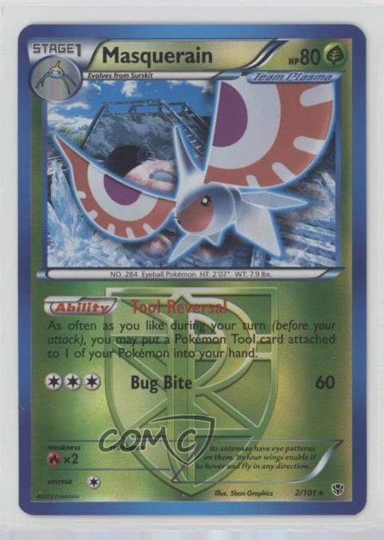 Masquerain Reverse Foil Pokémon Black & White Plasma Blast #2