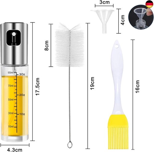 Diompirux 2 pezzi 100ml Ölsprüher zum Kochen, Sprühflasche Küchen Gadgets für Sp - Bild 7 von 7