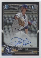 2018 Bowman Draft Chrome Pick Black Refractor 52/75 Daniel Lynch Auto w8t
