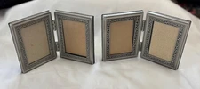 Silver Tone Double Hinged Photo Picture Frames -2