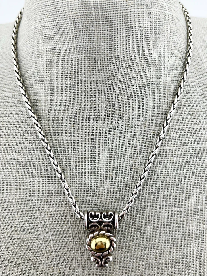 "Collar Brighton imitación perla reversible tono dorado 17""" Foto 2 de 4