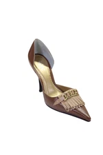 BCBG Paris Womens Leather Pointed Toe D'Orsay Pumps Brown Size 9 Medium