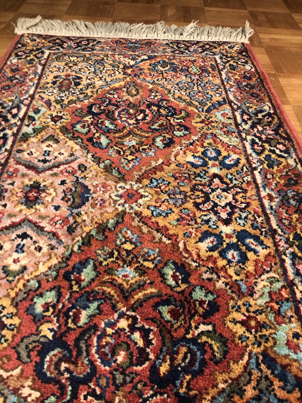 2.2x4 KARASTAN 717 MULTICOLOR PANEL KIRMAN professionally washed