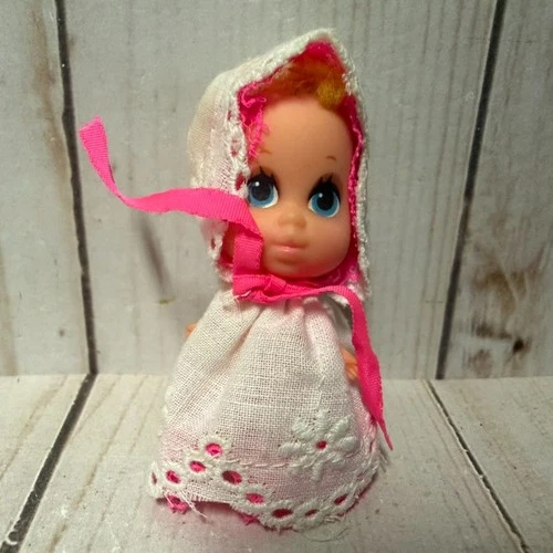 Mattel Liddle Kiddle Baby Teeter Time Doll in Original Outfit Blonde Blue Eyes
