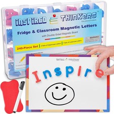 Magnetic Letters Kit Inspired Thinkers 240 letters  whiteboard 