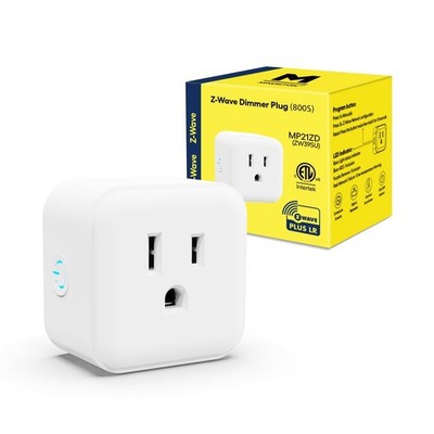 Minoston Z-Wave Outlet Dimmer, 800 Series Z-Wave Smart Plug, Z-Wave Hub Requi...