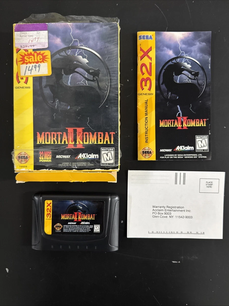 Preços baixos em Mortal Kombat Sega Genesis 32X II Video Games | eBay
