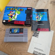 Super Nintendo SNES USA Super Mario World Complete repro box & instructions