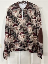 Ugly Christmas Sweatshirts Casual Long Sleeve Xmas Size Large