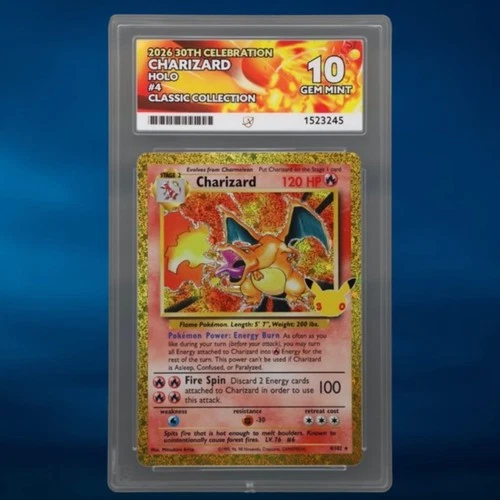 ACE 10 PERFECT SUBGRADES Charizard 4/102 Celebrations: Classic Collection Holo