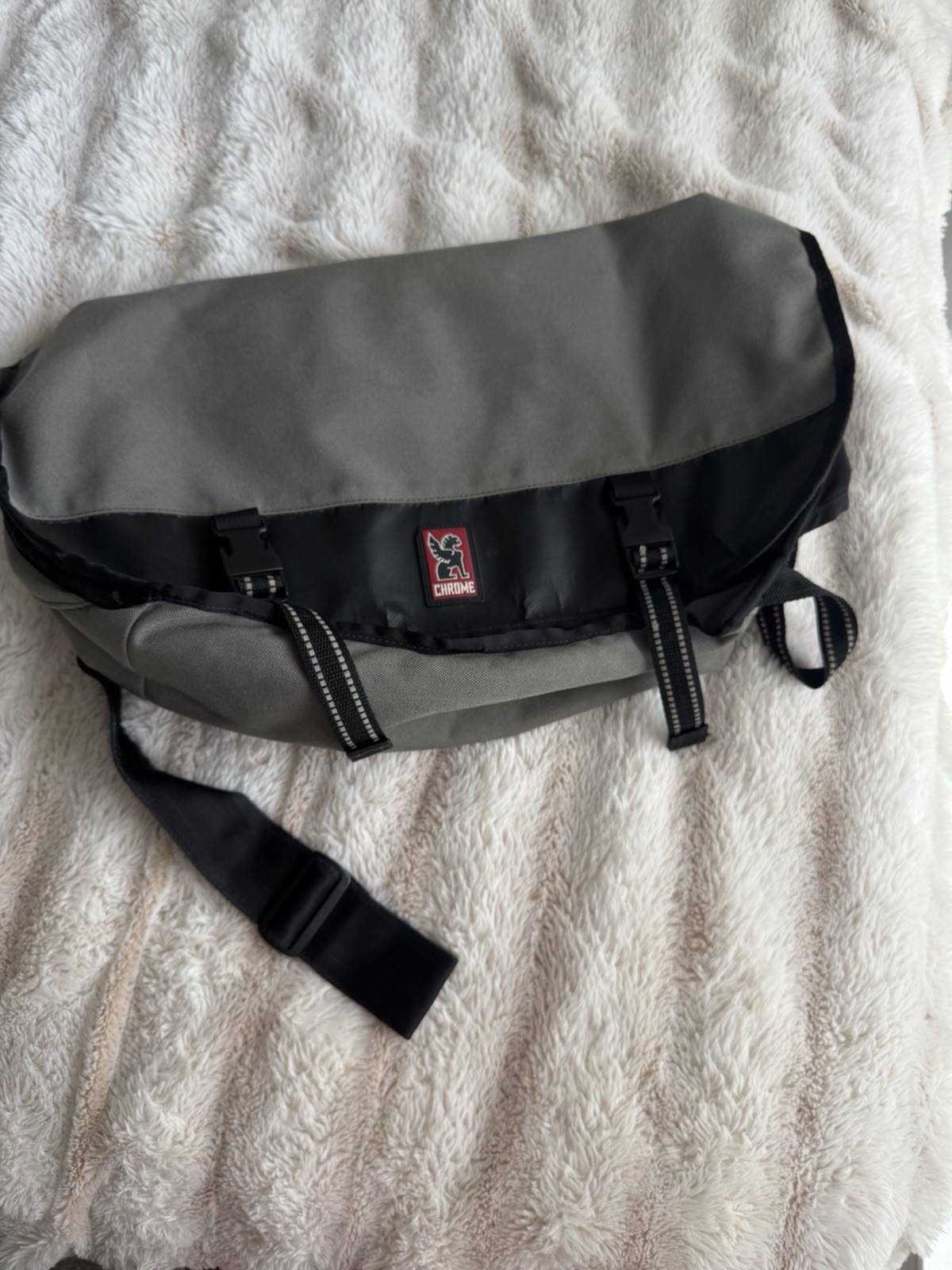Chrome Industries Messenger Bag Gray Black Waterproof Crossbody Made USA
