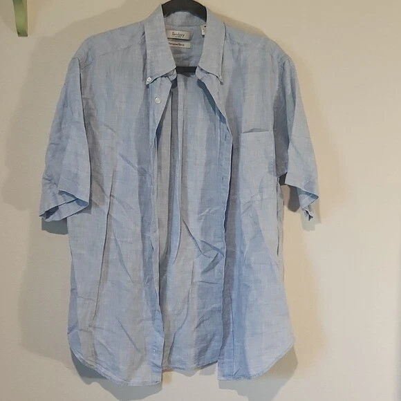 Turnbury Men's Short Sleeve 100% Linen Button Down Shirt Med Beach Resortwear
Opens in a new window