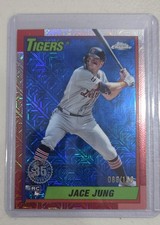 2025 Topps Series 2 - 1990 Topps Chrome Jace Jung Blue Refractor /150 (RC)