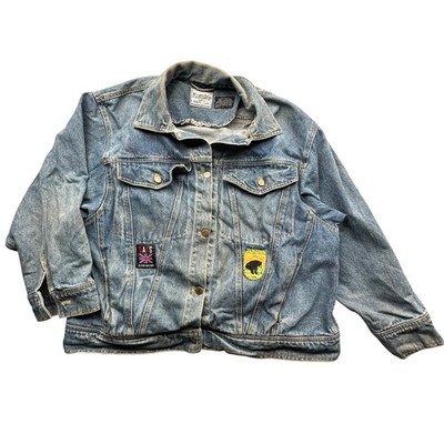 Vintage 90s Komitor Denim Trucker Jacket Womens XL Daks Pocono