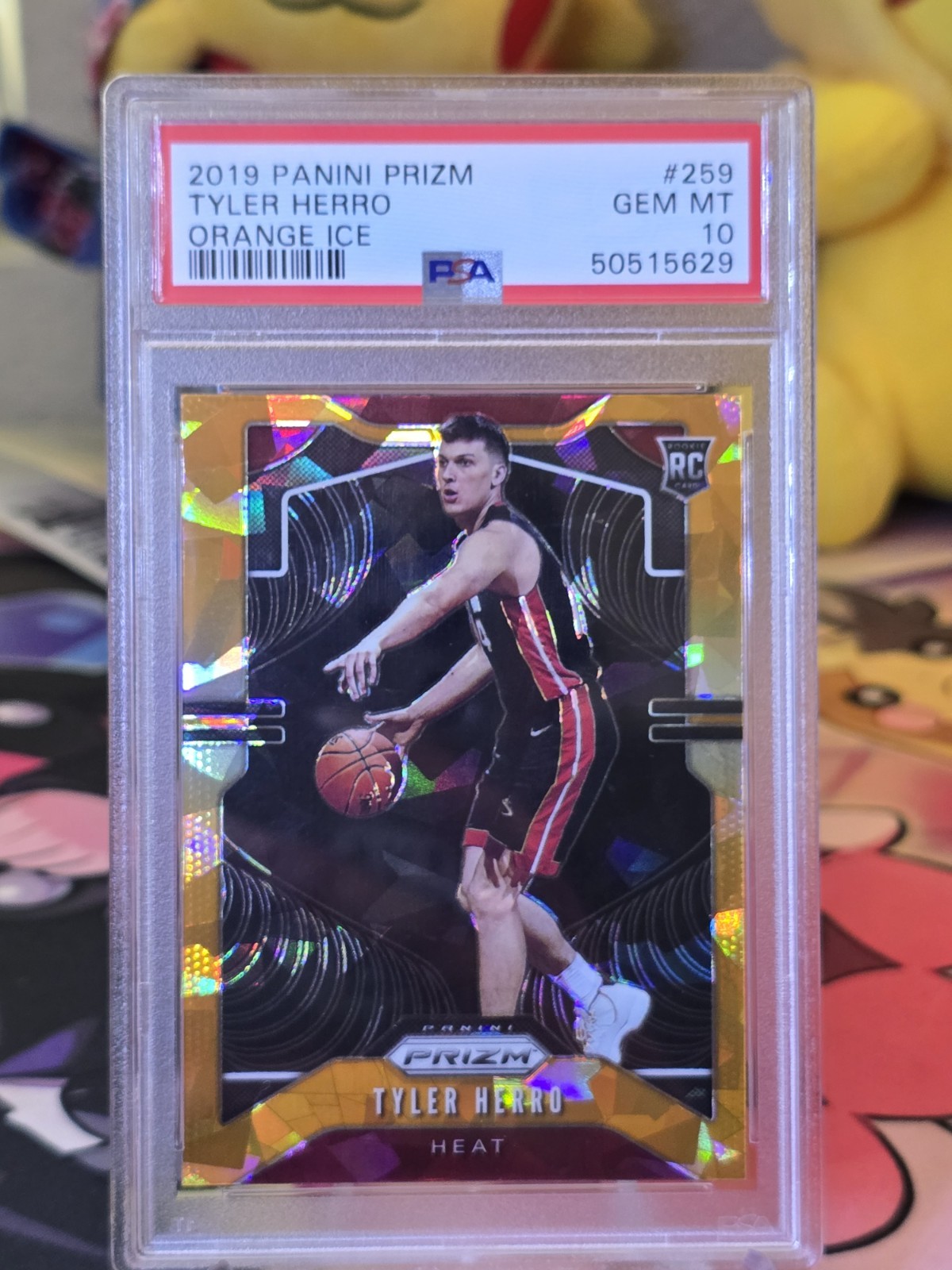 2019 Panini Prizm Tyler Herro Orange Ice #259 psa 10