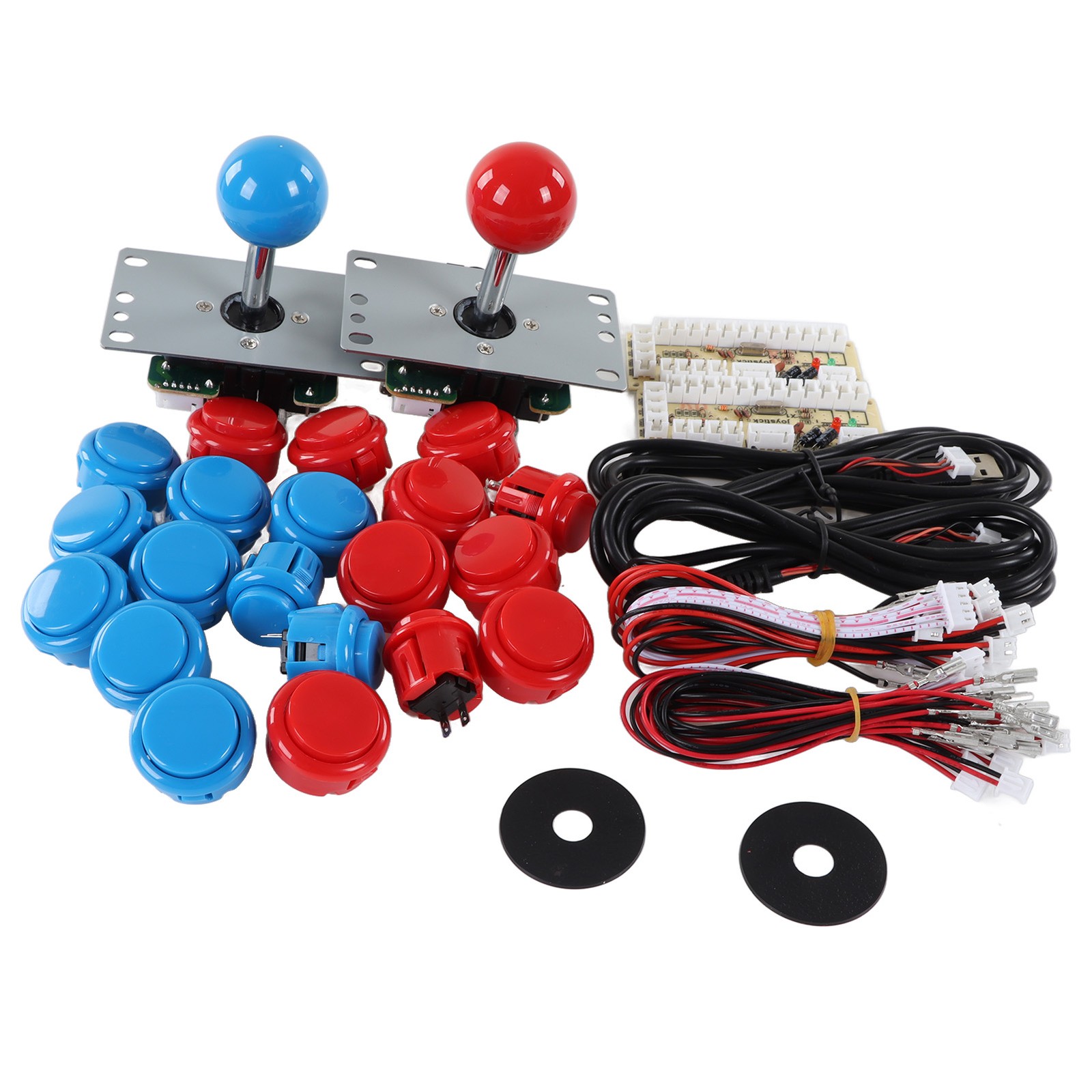 2 Player DIY Game Kit USB Board Game Encoder Joystick Buttons Set For Friends Ga